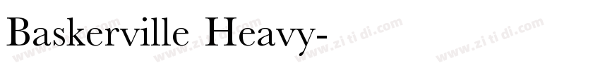 Baskerville Heavy字体转换